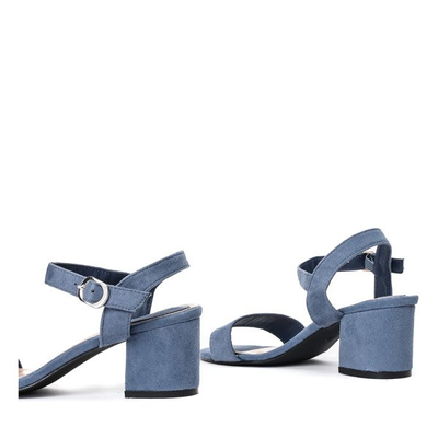 Blue sandals on the Sula pillar - Footwear 1