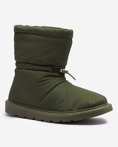 Dark green women's insulated boots a'la snow boots Kaliolen - Footwear