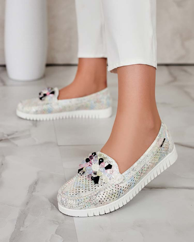 Royalfashion Sieviešu ažūra mokasīni ar pērlītēm Nasfali