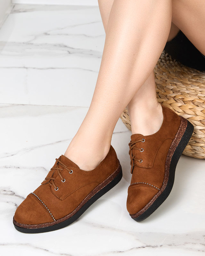 Women's camel low shoes Rilly - Footwear