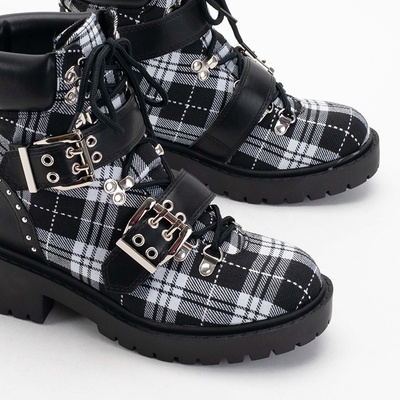 Women's checkered bags with buckles Masmin - Shoes