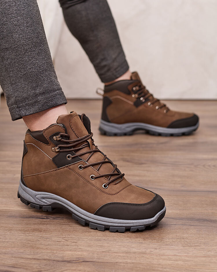 Royalfashion Темно-коричневые мужские треккинговые треккинговые ботинки Nokuki