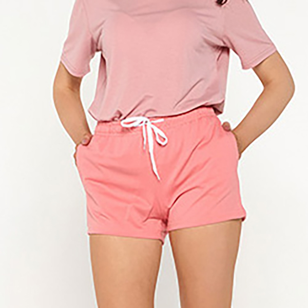 Pink women's sports shorts - Clothing