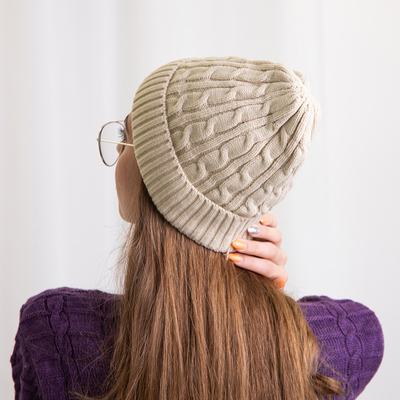 Ladies 'beige winter hat - Accessories