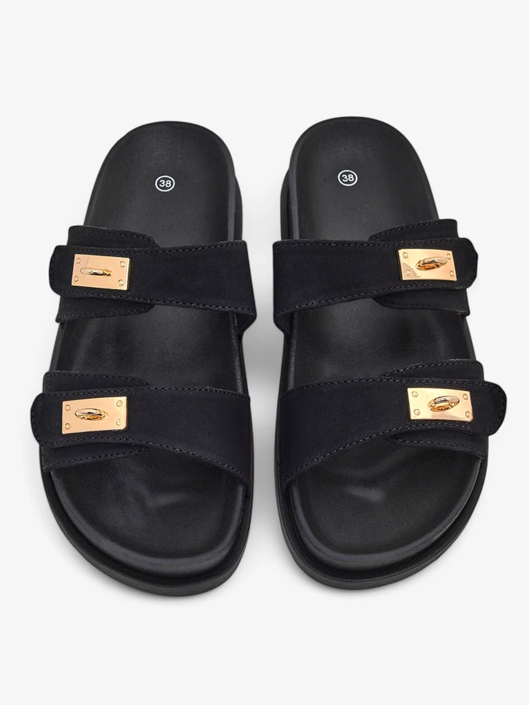 Royalfashion Women's slippers with decorative buckles Costes