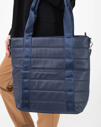 Ladies 'navy blue bag with an additional belt - Accessories