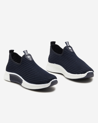 Navy blue women's slip-on sports shoes Banila - Footwear