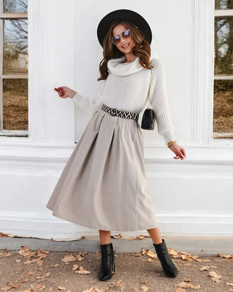 Royalfashion sieviešu vidējā garuma svārki a'la velvets