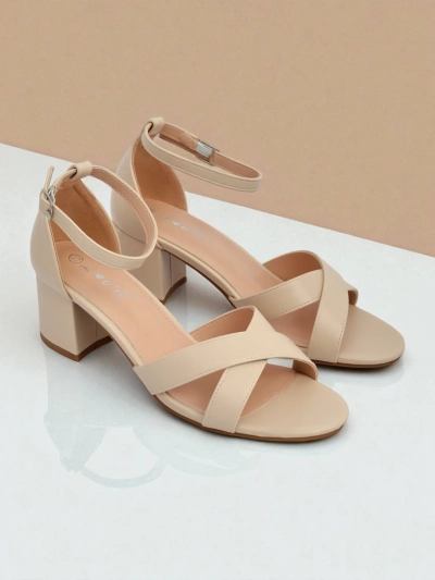 Royalfashion Women's sandals with a low block heel Eleganza Strap