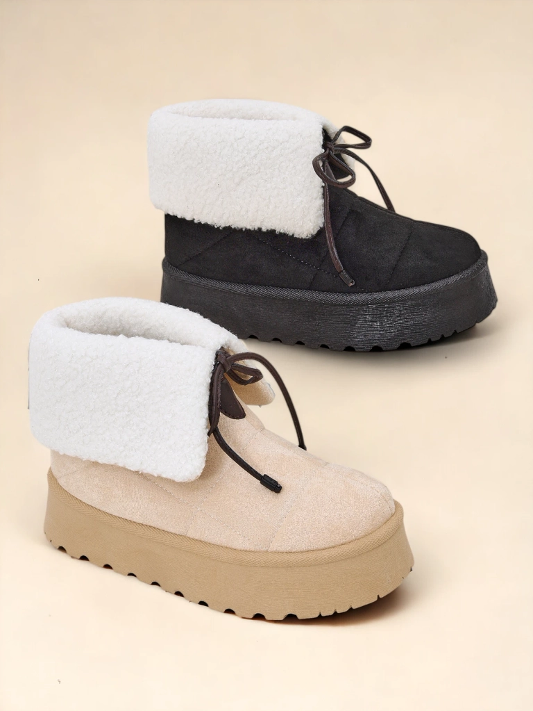 Royalfashion Ladies' lace-up snow boots Wdeno