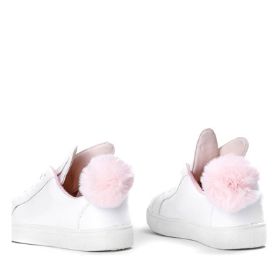Prenoea white sneakers with ears and pompom - Footwear