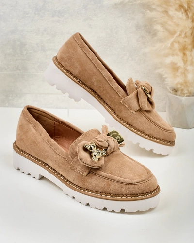 Royalfashion Women's moccasins with bow Ezizer