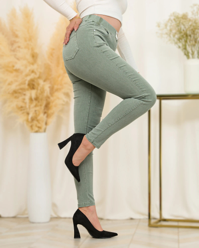 Royalfashion Zaļie sieviešu tegingi a'la jeans