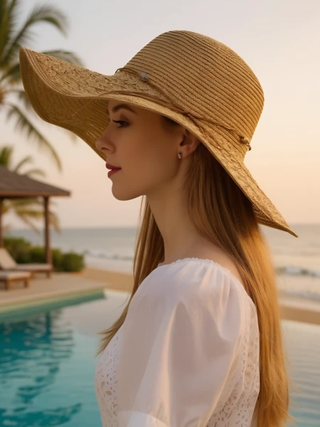 Royalfashion Women's straw hat Aveline