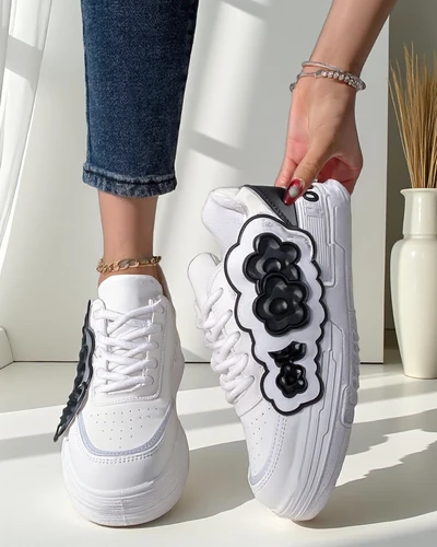 Royalfashion Sieviešu Sneakeri ar Dekoratīvo Augšējo Nendales