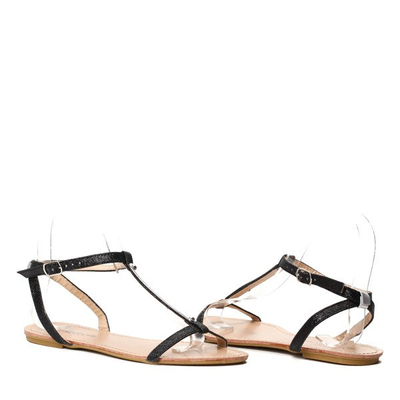 Czarne sandały brokatowe Legacy- Obuwie