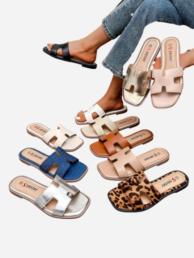 Royalfashion Women's flat-soled flip-flops Eval