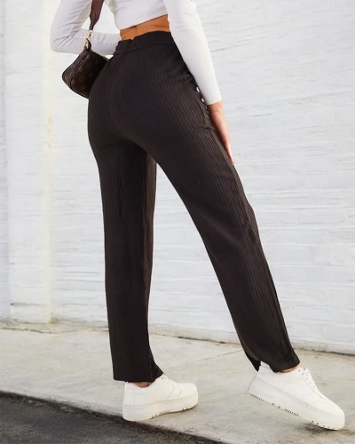 Royalfashion Women's wide ribbed pants PLUS SIZE