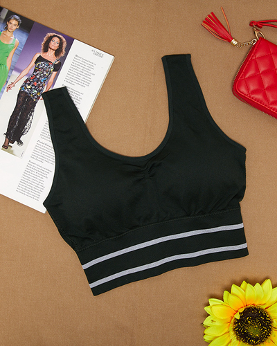 Dark green women's sports bra - Underwear