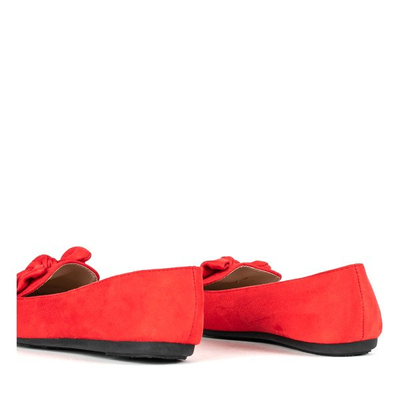 Red ballerina with bow Iva- Footwear