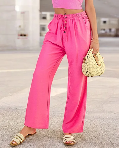 Royalfashion Женские широкие брюки из ткани