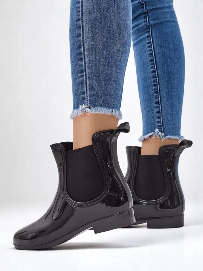 Royalfashion Sieviešu lakoti gumijas zābaki Seris