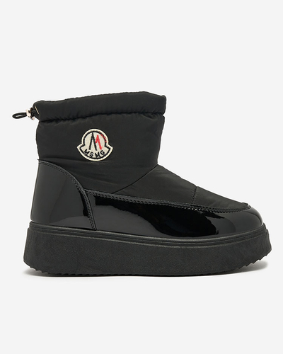 Royalfashion Sieviešu slips-on sniega zābaki melnā krāsā Ademra