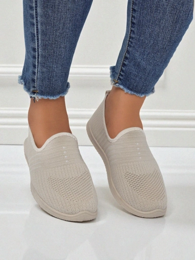 Callista Women's Beige Moccasins Made of Breathable Fabric Spring Summer