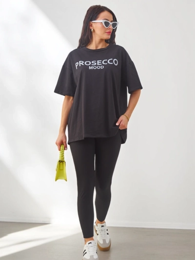 Royalfashion Women's cotton set with short sleeves and leggings