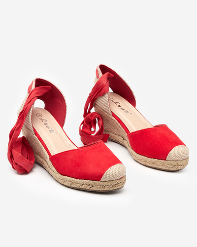 Red women's sandals on a wedge heel Nereda - Sandals