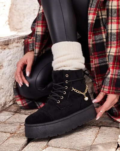 Royalfashion Women's lace-up Woruces boots