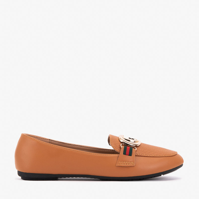 Women's moccasins with camel toe decorations Meneris - Footwear