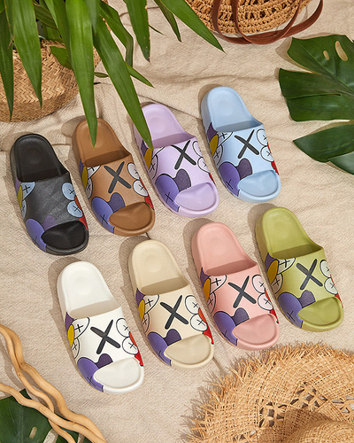 OUTLET Blue women's flip-flops Elmino - Footwear