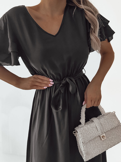 Royalfashion Sieviešu vienkārša midi kleita
