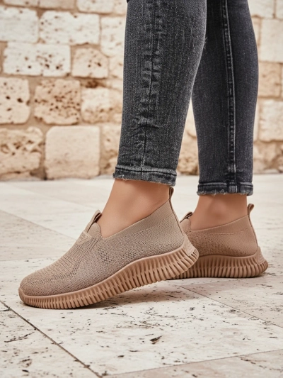 Royalfashion Women's Slip-on Fabric Sports Shoes Serra