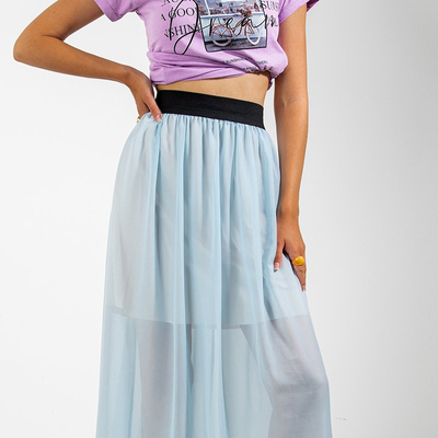 Light blue women's maxi skirt - Clothing