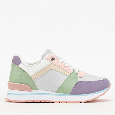 Multicolored women's sports sneakers with glitter Berilan - Footwear