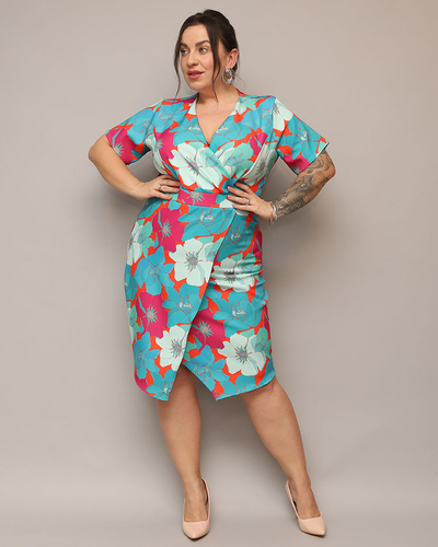 Royalfashion Women's floral fabric dress PLUS SIZE