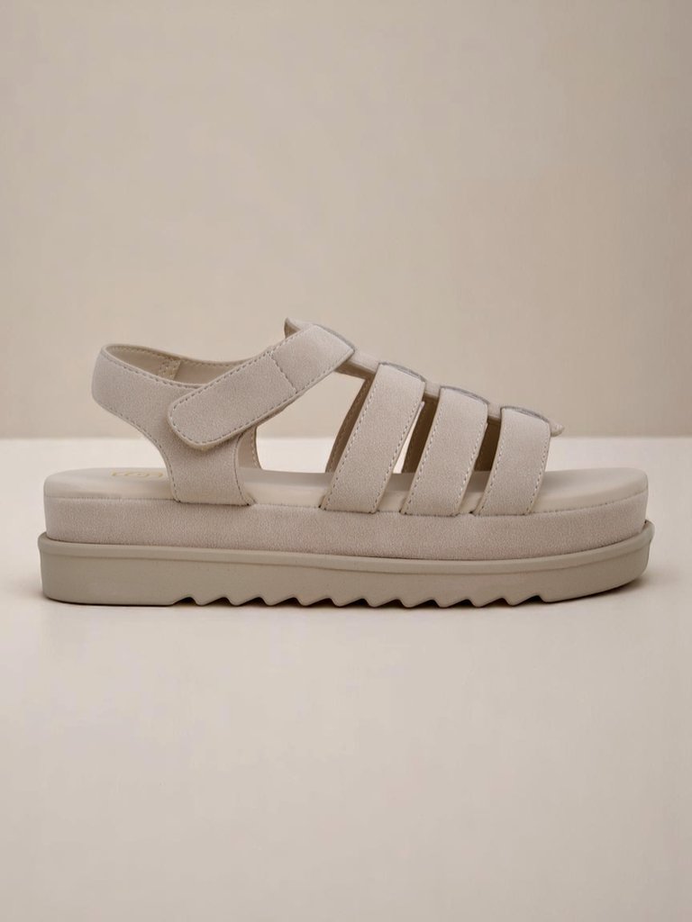 Sandaly Royalfashion - Caligae Beige Замша in Suggestu - Perfectae Aestati et Veri