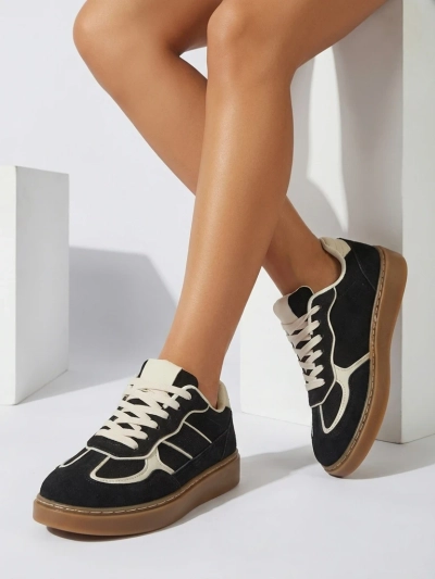 Flora Black Ecological Sports Women's Sneakers for Everyday Use