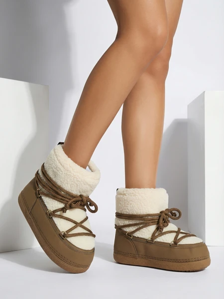 Lavliški ženski škornji za snijeg s ovčjom kožom Uvella