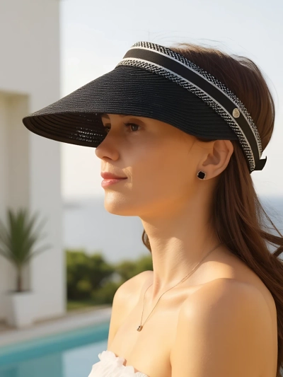 Royalfashion Sunny Weave saules cepure ar nagu