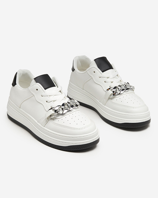 Melnbalti sporta apavi sievietēm kedas ar ķēdīti Nevito - Apavi