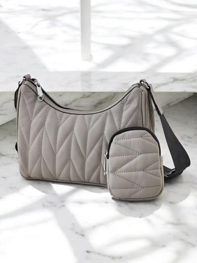 Royalfashion Small quilted women's handbag with wallet