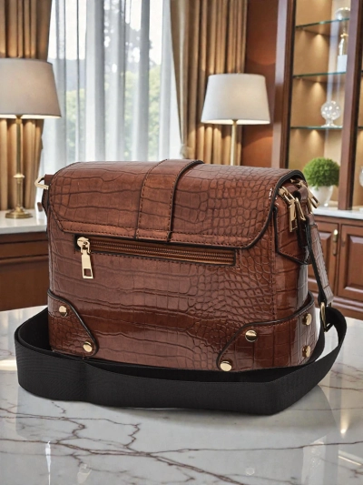 Flora Brun Skinn Dameveske Elegant for Hverdagsbruk