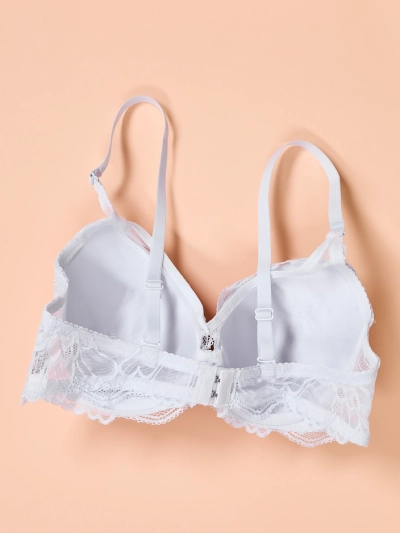 Royalfashion Women's padded bra with lace