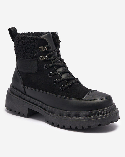 OUTLET Black women's insulated trapper boots Norisis - Footwear