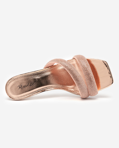 Pink women's low-heeled sandals Teroo - Footwear