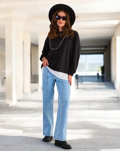 Royalfashion Sieviešu kokvilnas plānais džemperis