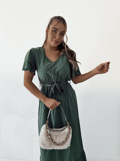 Royalfashion Sieviešu vienkārša midi kleita